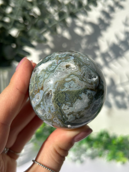 Moss Agate Sphere 19j
