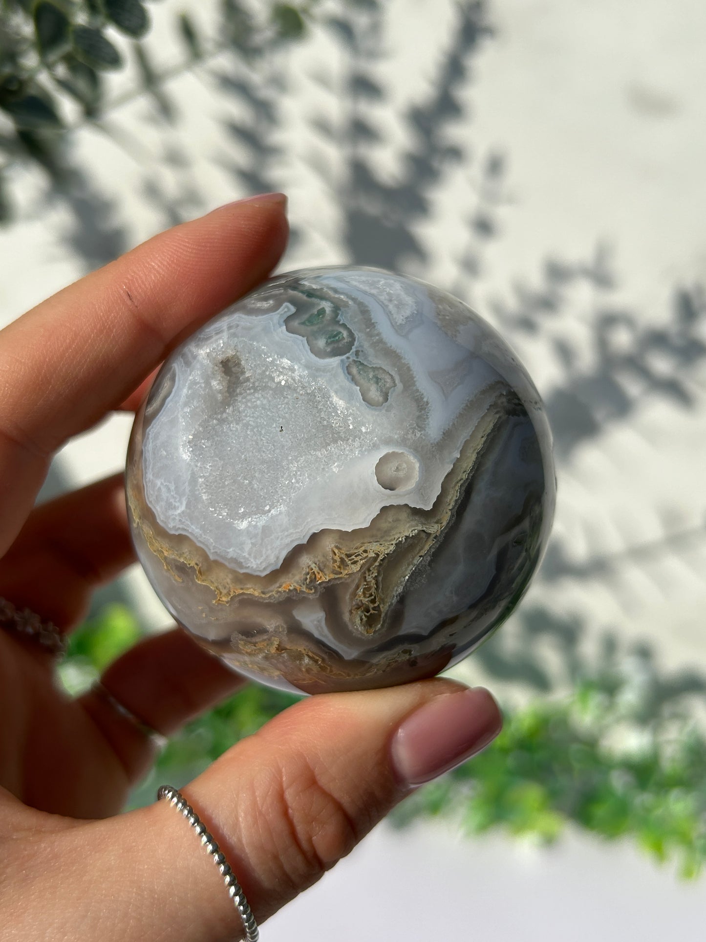 Moss Agate Sphere 25a