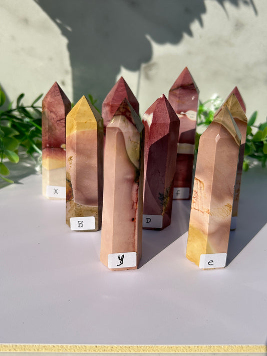 Pink Mookaite towers