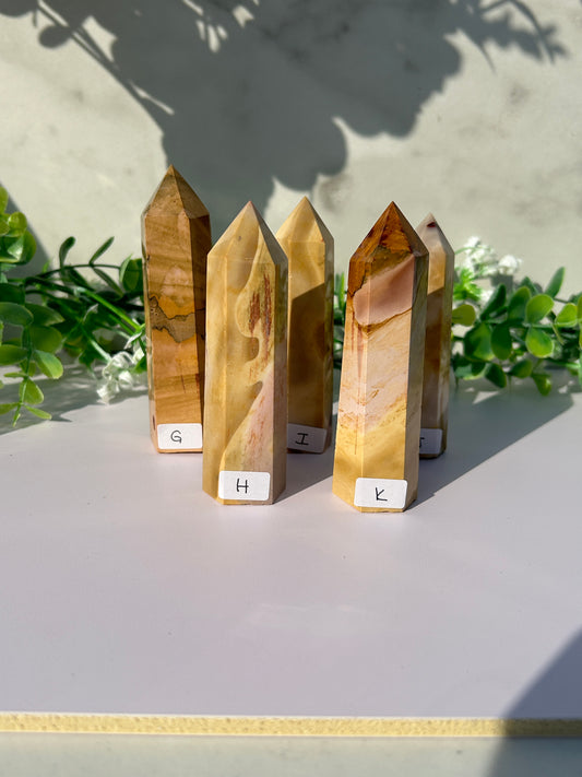 Yellow Mookaite Towers