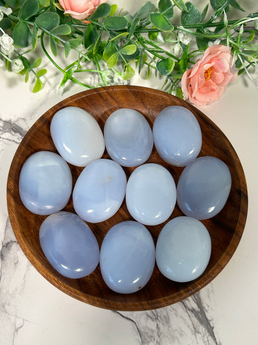 Blue Chalcedony Pocket Palms