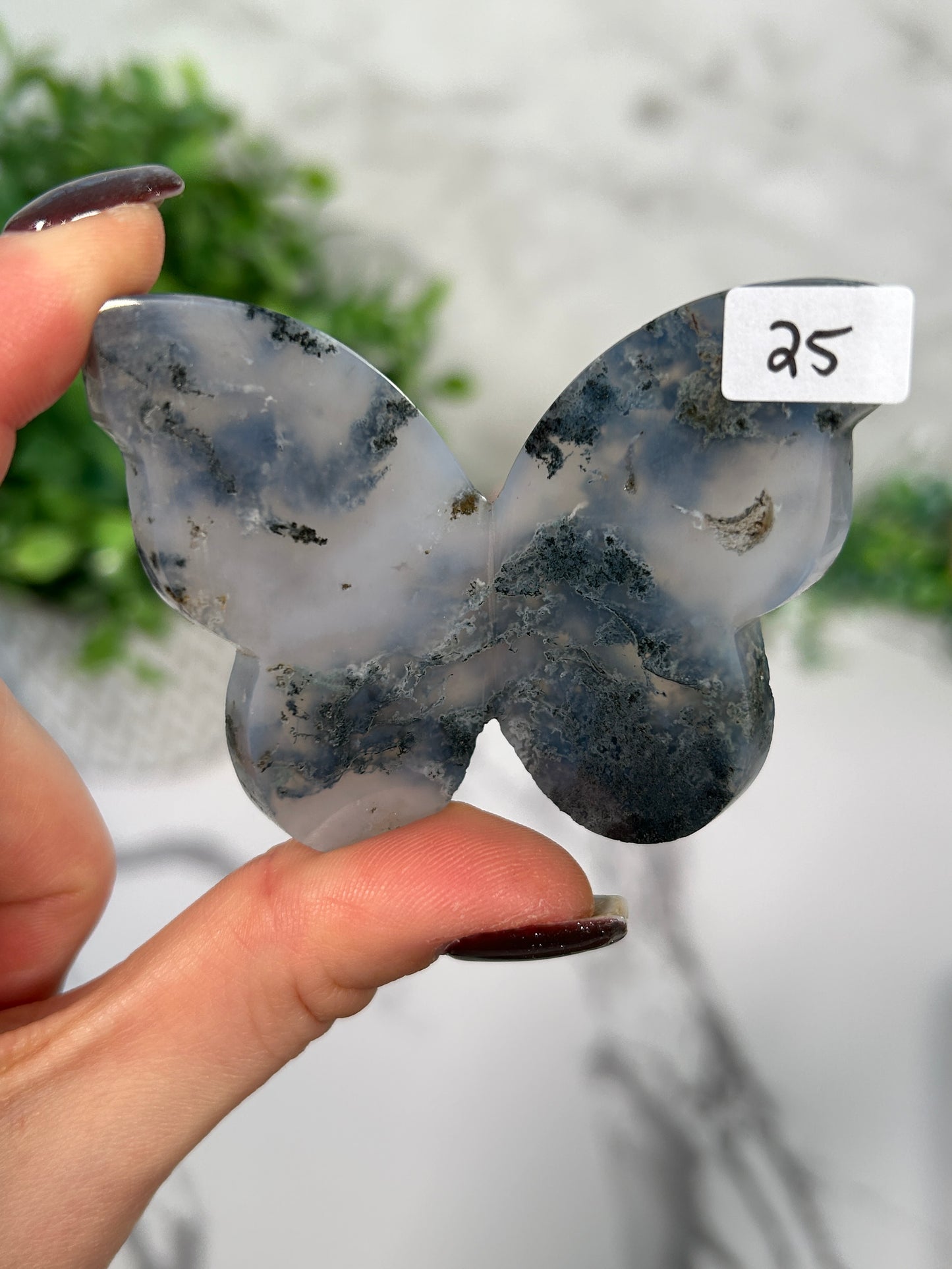 Moss Agate Butterflies