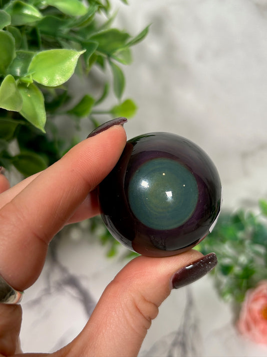 Rainbow Obsidian sphere 20