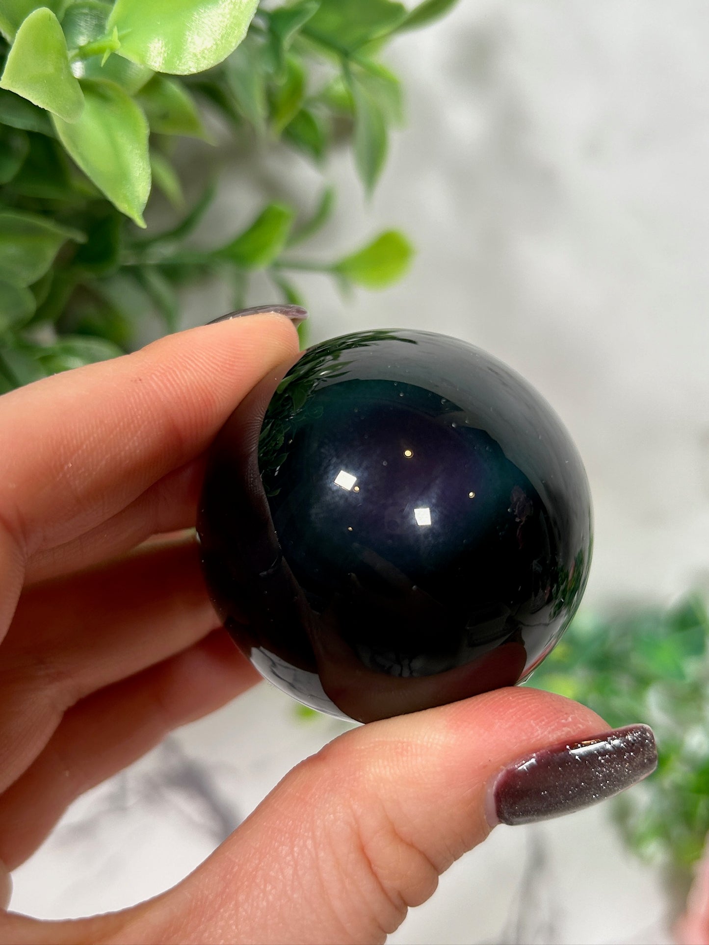 Rainbow Obsidian sphere 24