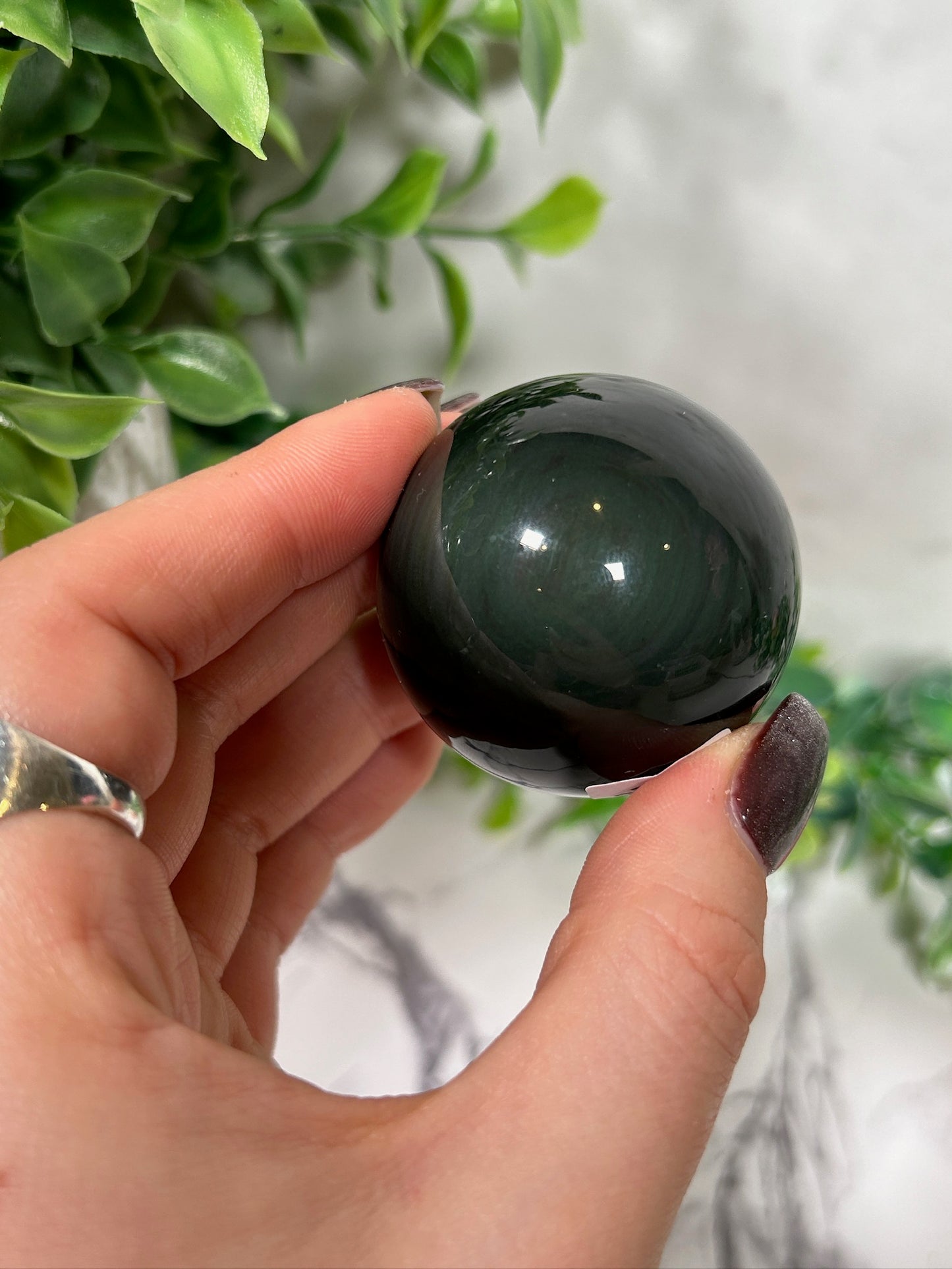 Rainbow Obsidian sphere 22