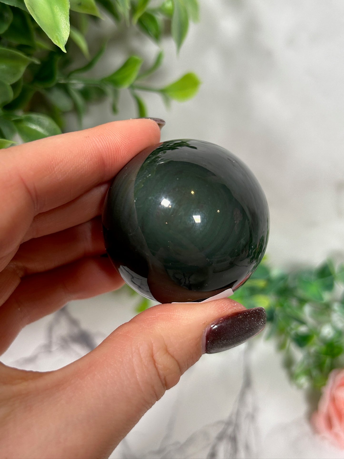 Rainbow Obsidian sphere 22