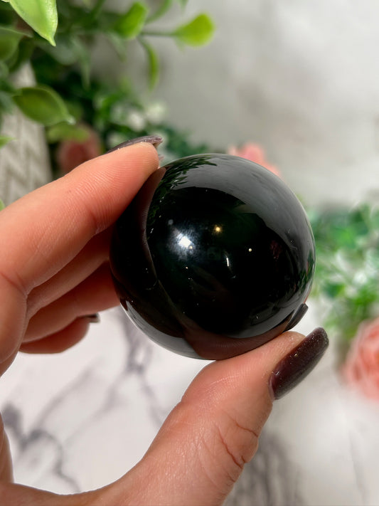 Rainbow Obsidian sphere 25