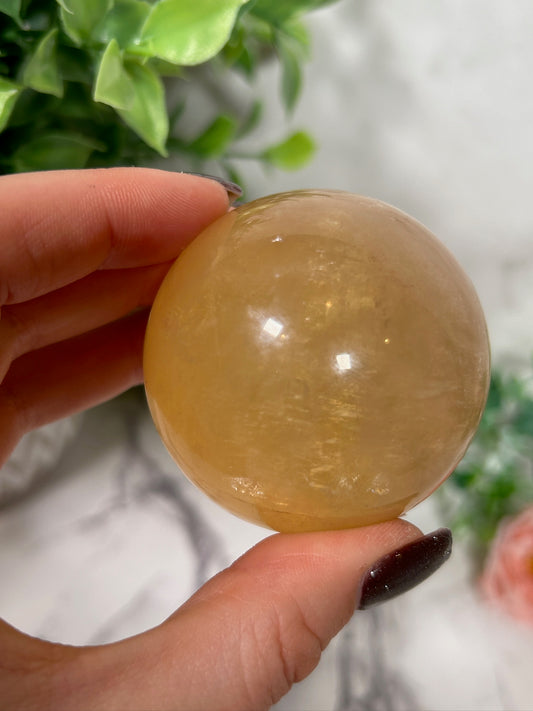 Honey Opitcal Calcite sphere 41