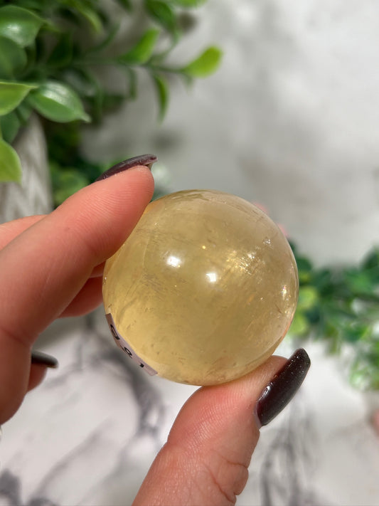 Honey Opitcal Calcite sphere 18b