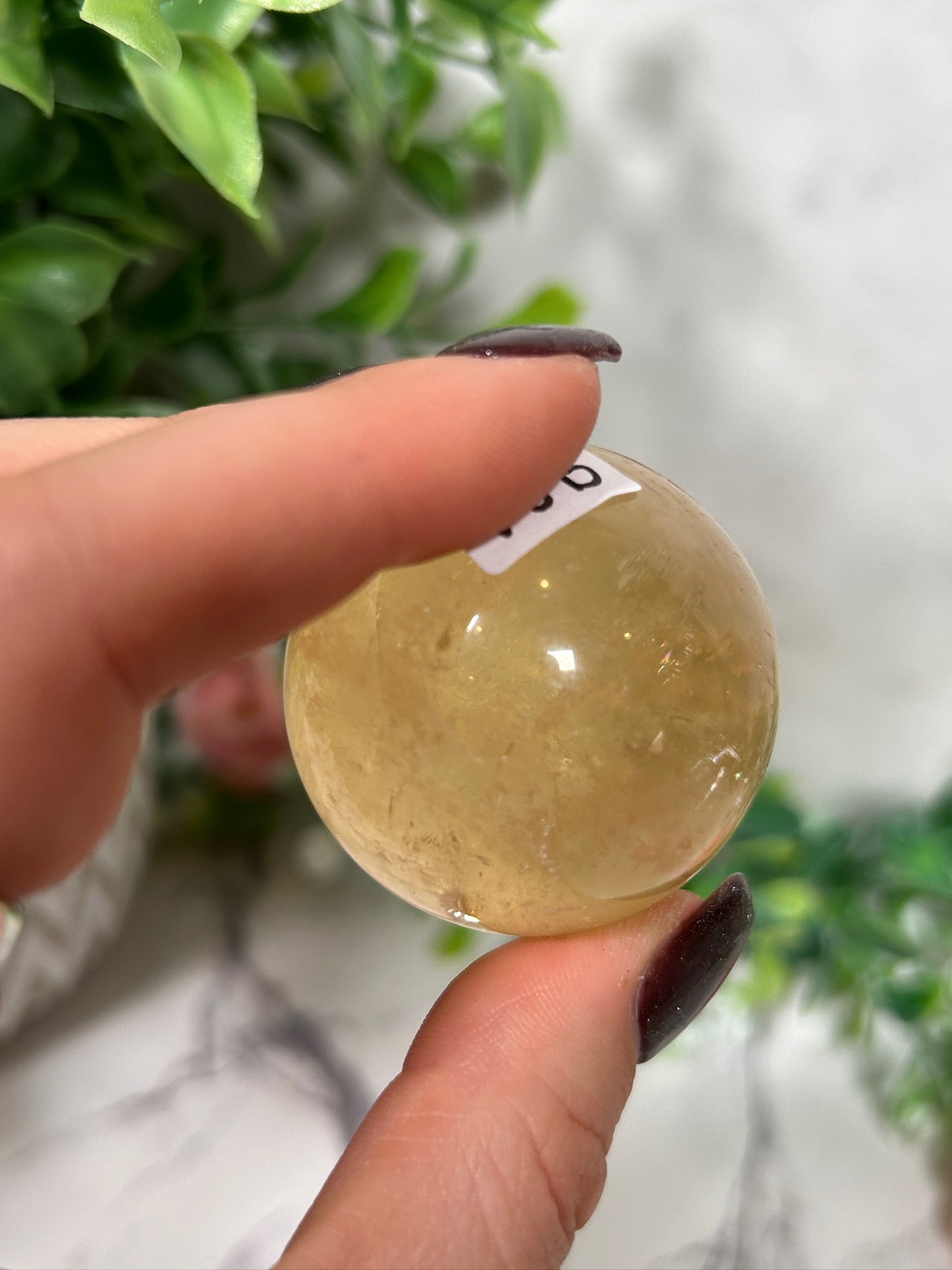 Honey Opitcal Calcite sphere 18b