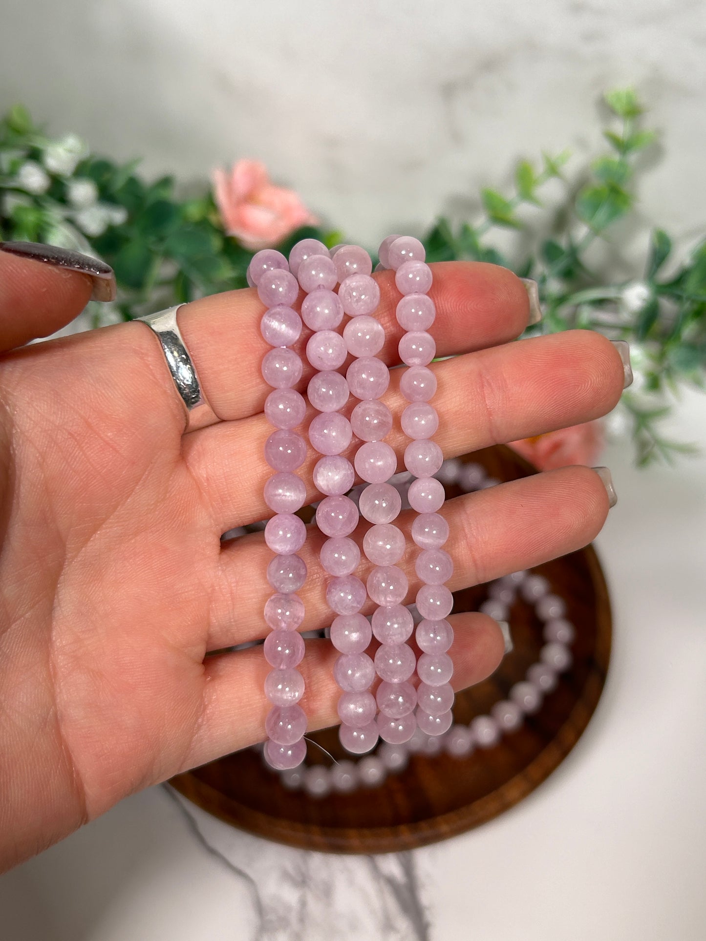 6mm kunzite bracelet