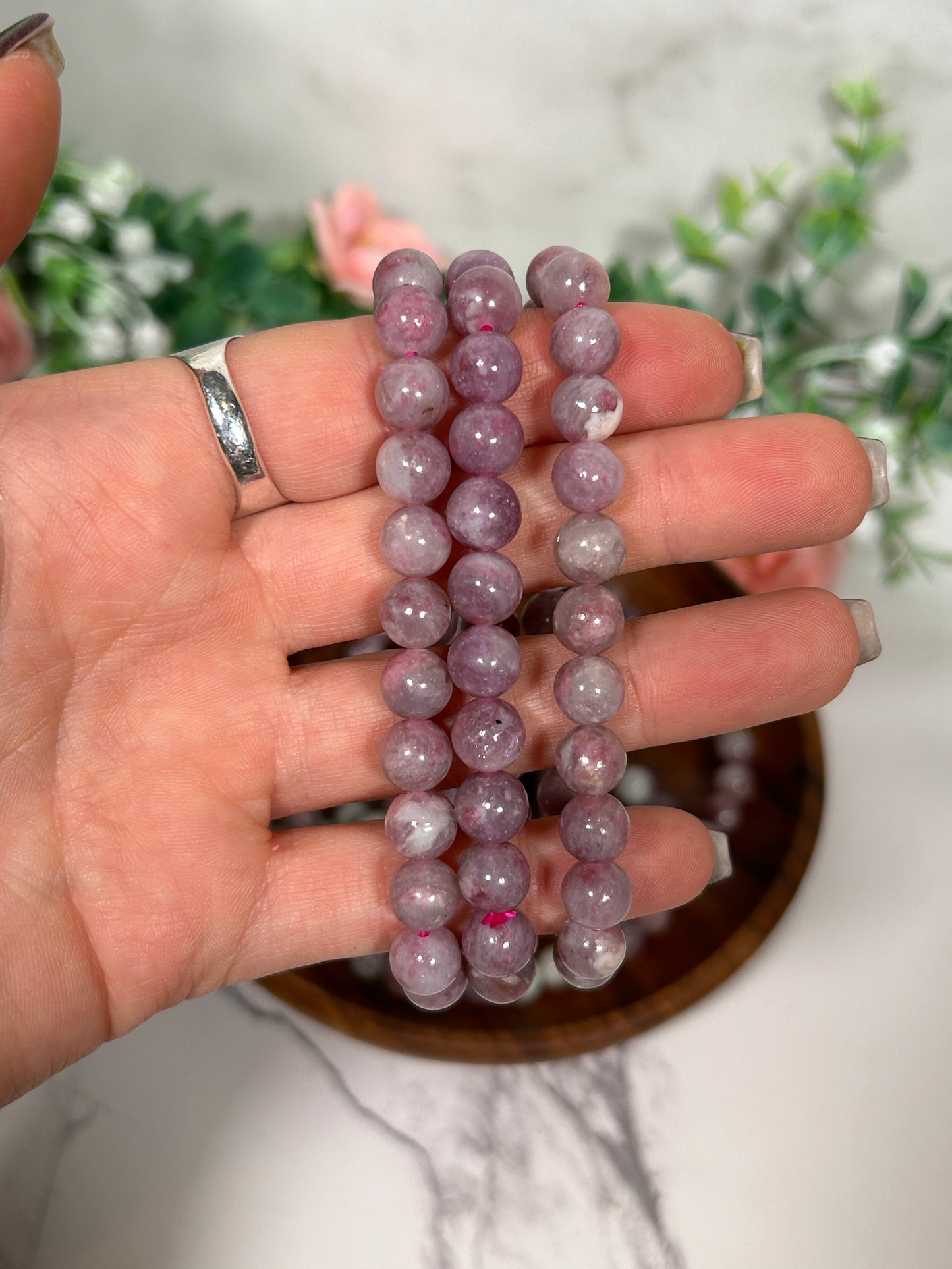 8mm lepidolite bracelet