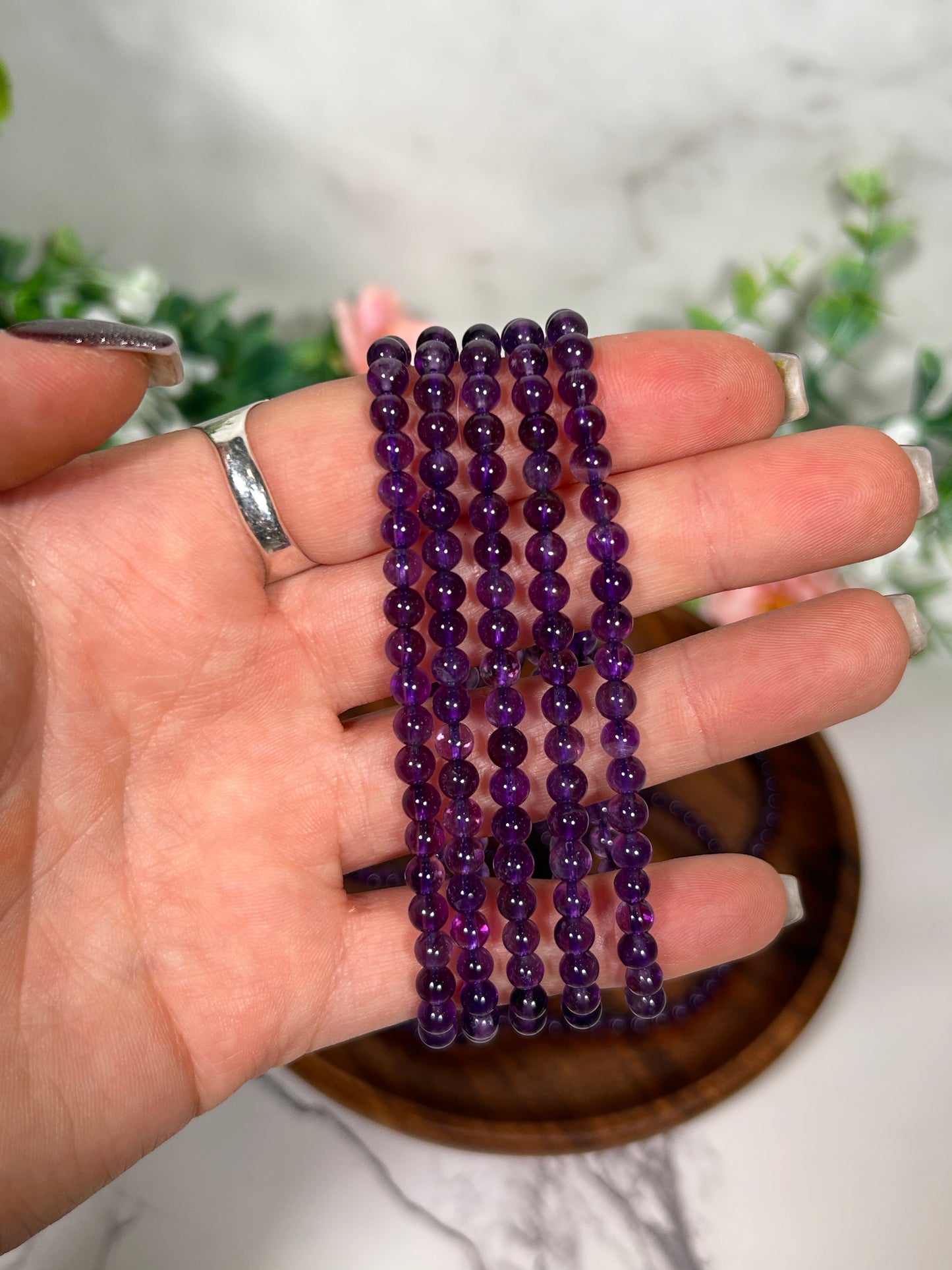 4mm amethyst bracelet