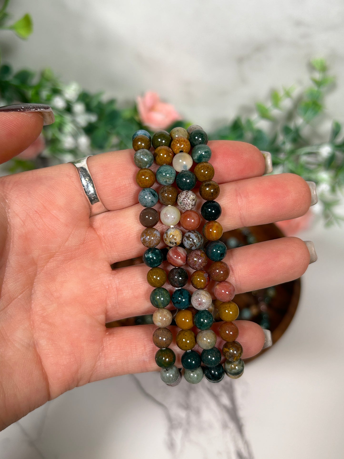 6mm sea jasper bracelet