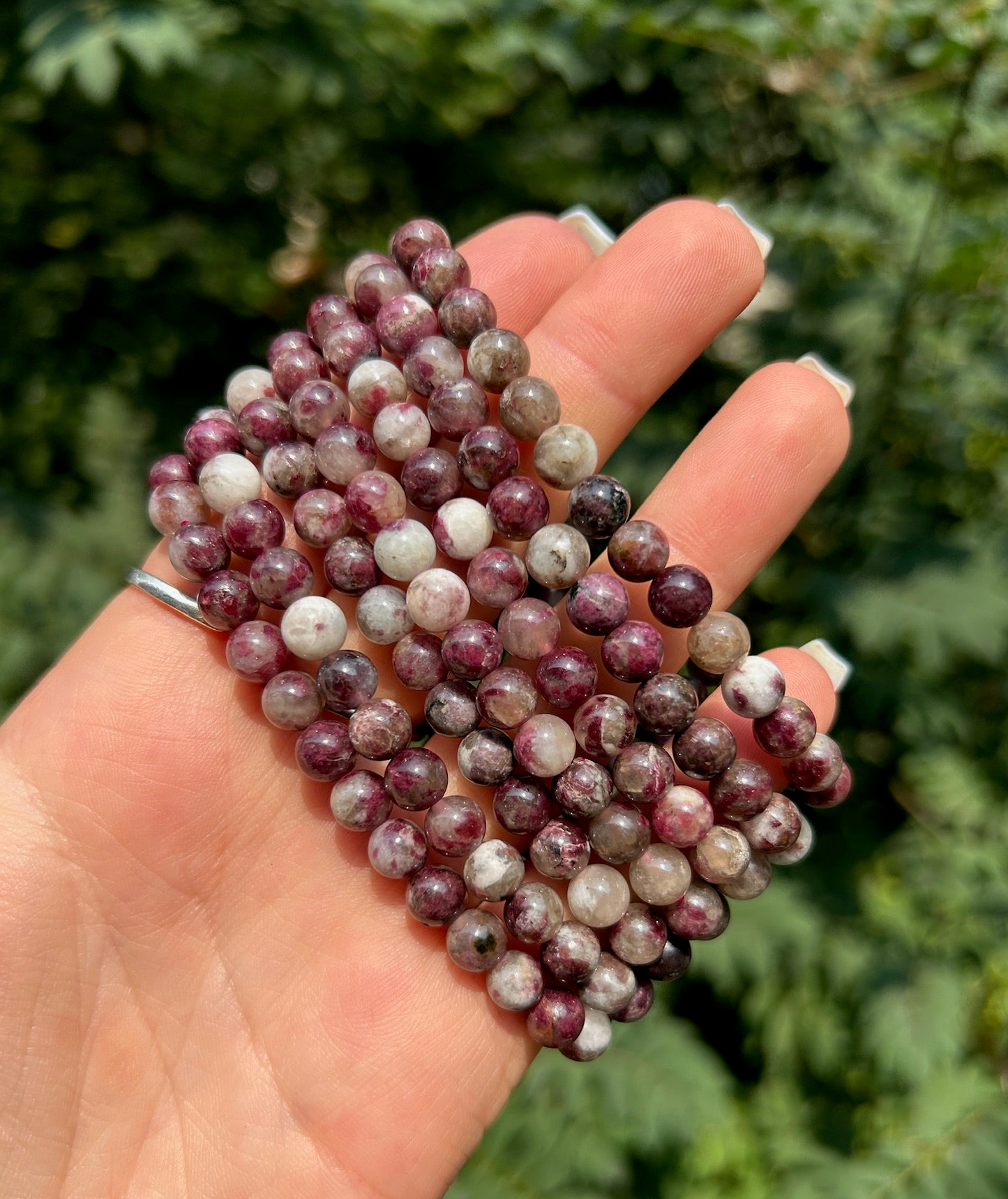 Plum Blossom Agate 6mm bracelet