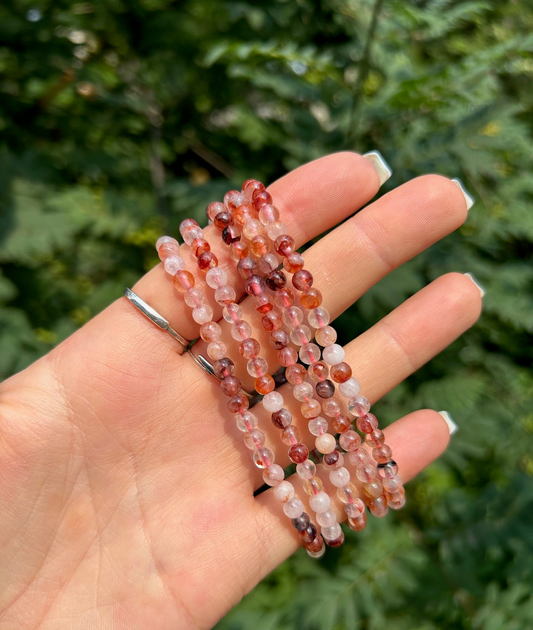 Fire Quartz 4mm Bracelet