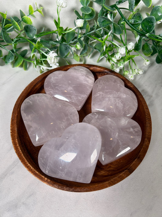 Periwinkle quartz heart