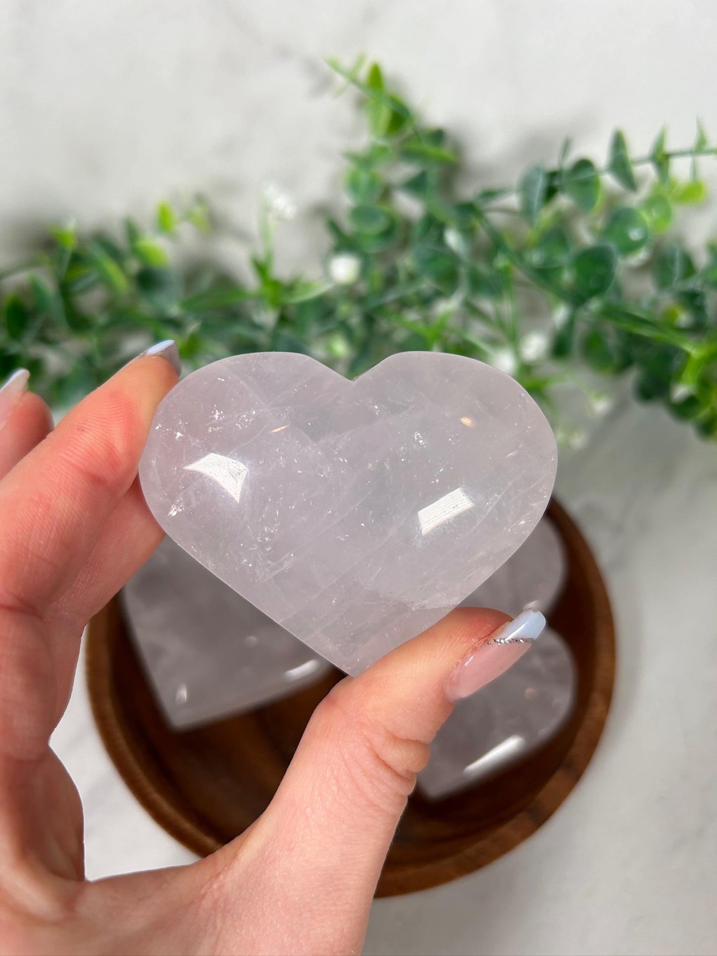 Periwinkle quartz heart