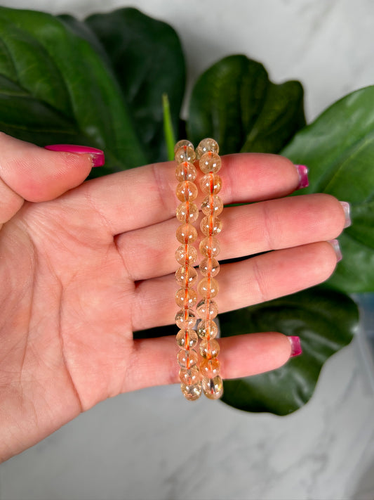 Citrine 6mm bracelet