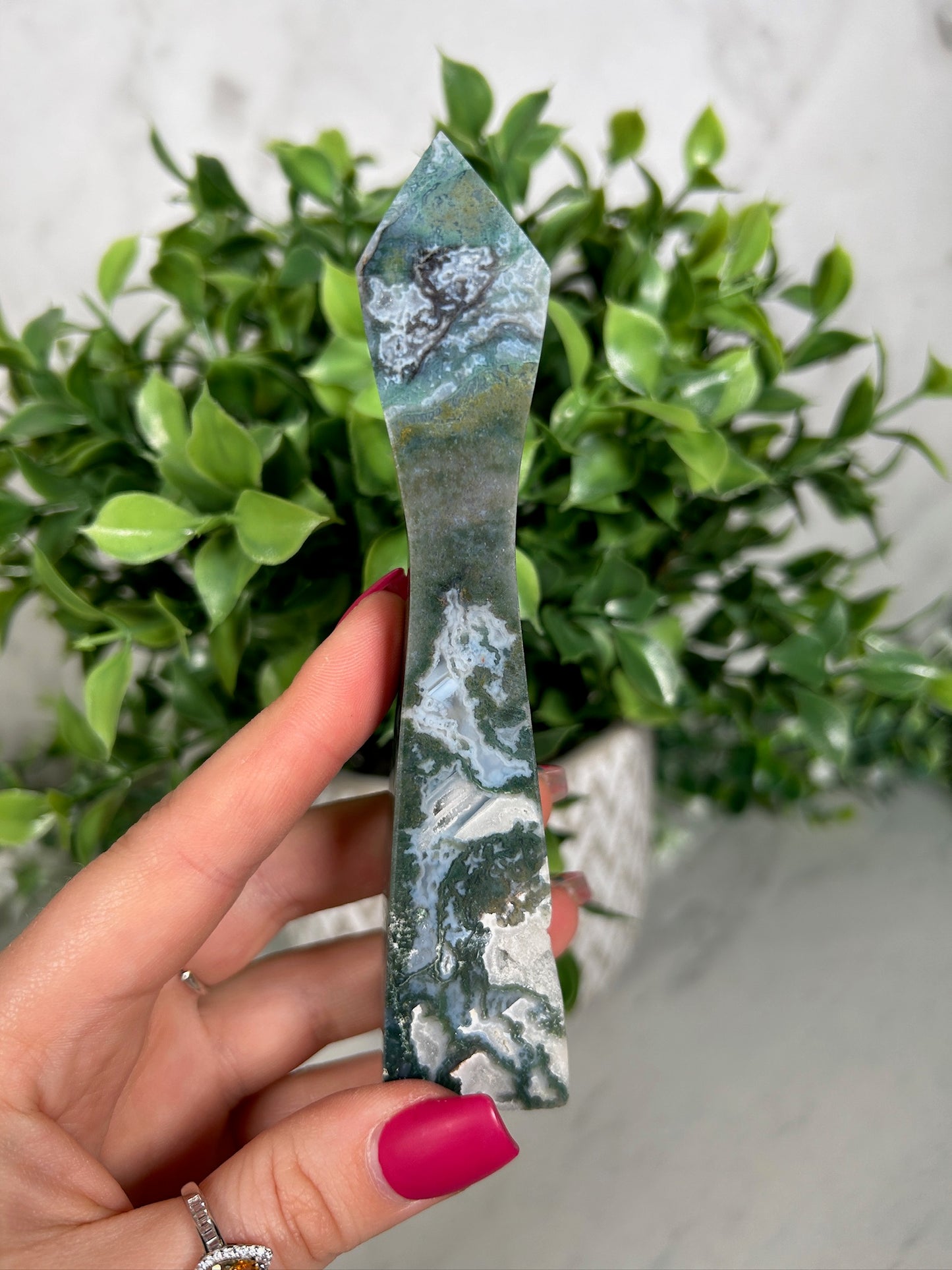 Moss agate tower 23